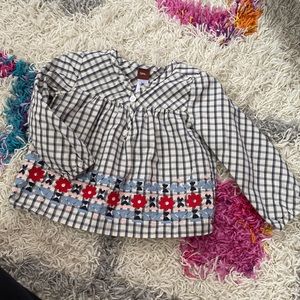 Tea Collection embroidered peplum top 18-24m